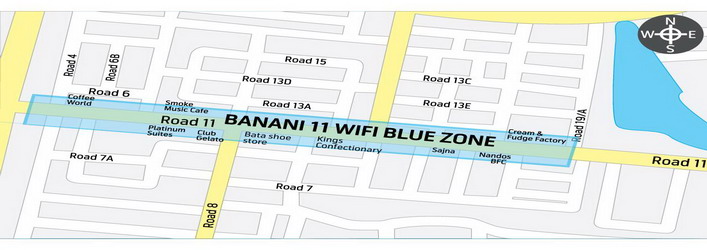 Wifi Blue Zone at Banani 11 area